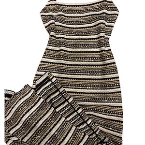 St. John Couture by Marie Gray Gown Sequin Evening Dress Black,Gold,Tan